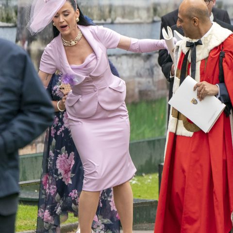 Oops! Katy Perry Stumbles at Coronation, Narrowly Avoids Fall