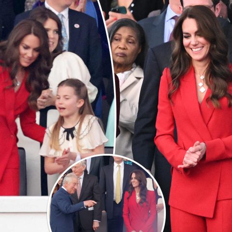 Kate Middleton wows in red suit at King Charles III’s coronation concert