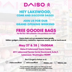 DAISO to open 9th Washington State store