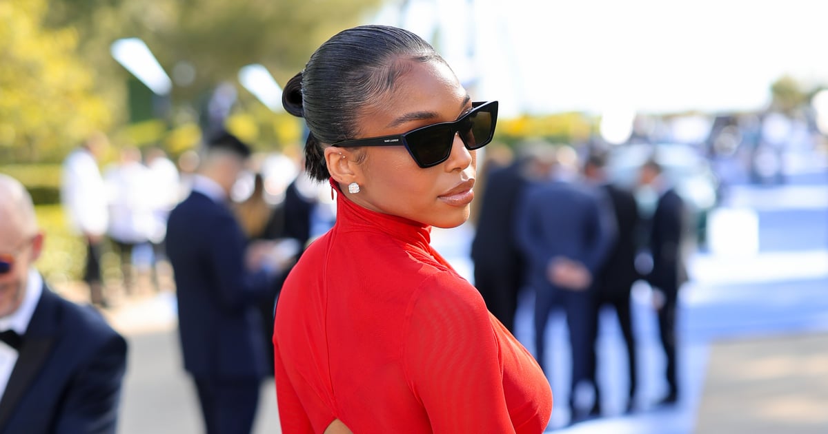 Lori Harvey Shows Off Her Underboob and Abs in an Extreme-Front-Cutout Dress