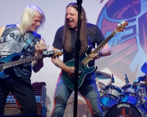 We came for Reb Beach and Steve Morse covering Crossroads. We stayed for the guitar faces