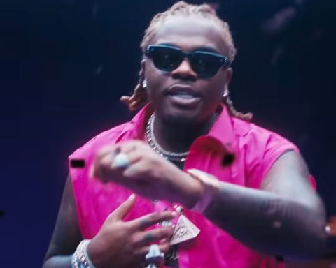 Gunna Makes First Public Appearance At Basketball Game